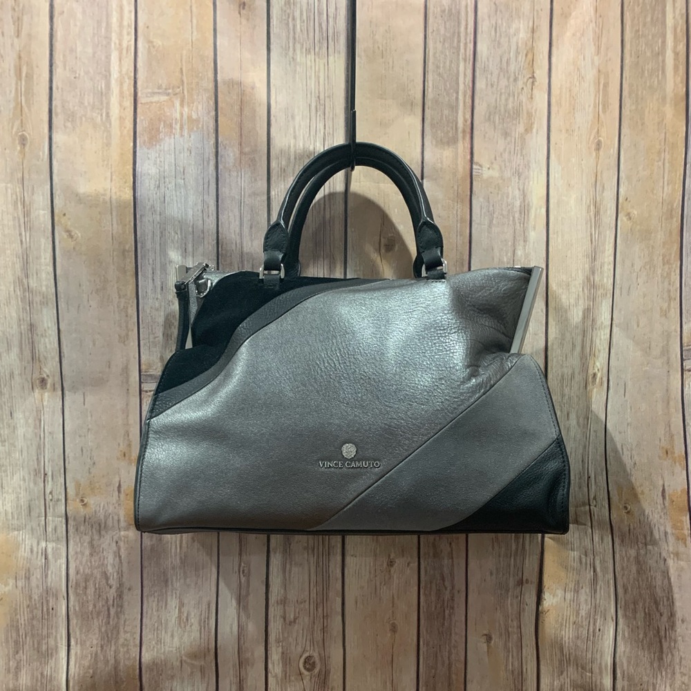 Vince Camuto Tina Satchel- Black/Pewter